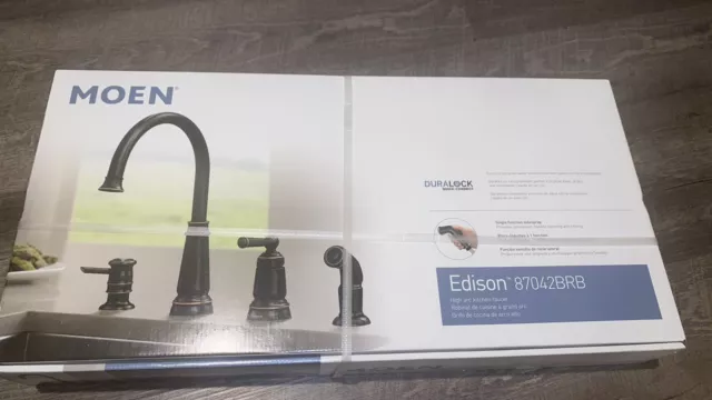 Moen Edison 87042BRB Kitchen Faucet Mediterranean Bronze Finish SEALED