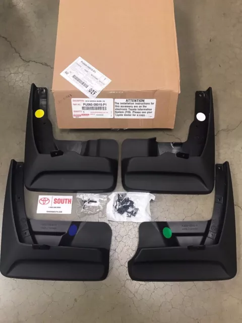 2015-2017 Toyota Sienna Mudguard Kit PU060-08015- P1 Genuine OEM 4 Splash Guards