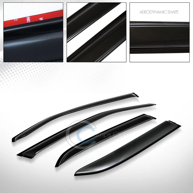 Sun/Rain Guard Smoke Shade Deflector Window Visors Fit 05-10 Chrysler 300/Magnum