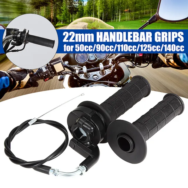 7/8'' 22mm Motorcycle Throttle Grip Twist Cable For 50cc 90cc 110cc 125cc 140cc