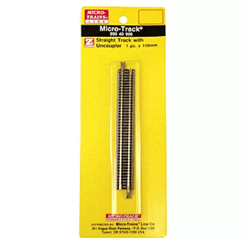 Micro Trains ~ Z Scale ~ 110mm Straight Track W/Uncoupler ~ 99040906