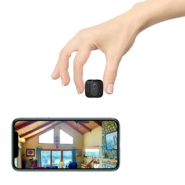 Mini Spy Hidden Camera 4K WiFi Nanny Cam Wireless PIR Small Home Security Cam...