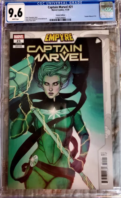 Captain Marvel #21 Cgc 9.6 Frison Cover Empyre Variant Comic Not Pgx Cbcs Egs