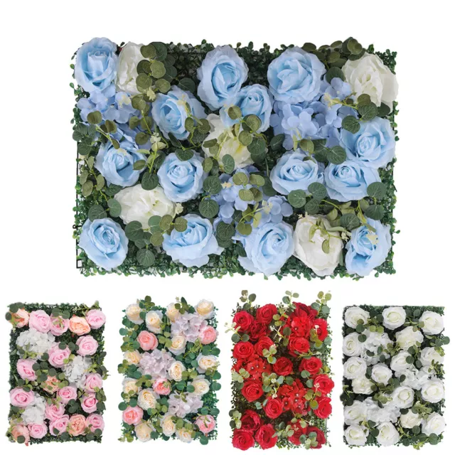 Artificial Rose Flower Wall Background Panel Bouquet Home Decor Wedding Backdrop