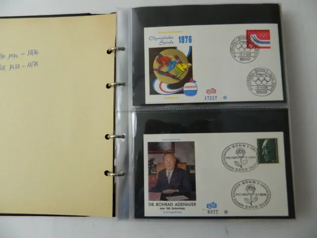 Briefmarken FDC Ersttagsbriefe BRD Deutschland 1976-1978 Alb-1730