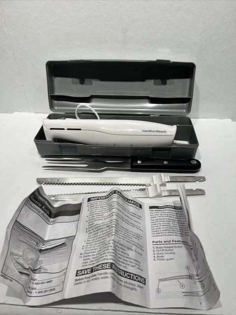 Hamilton Beach Kitchen Electric Knife Carve'n Set With Case 74250R
