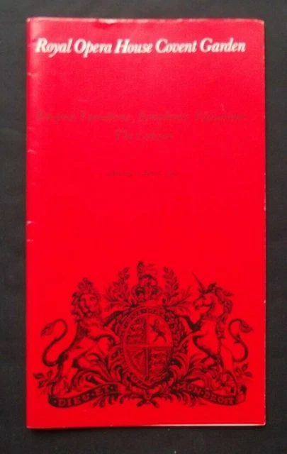 Vintage Programme: Royal Ballet, Royal Opera House Covent Garden, London, 1979