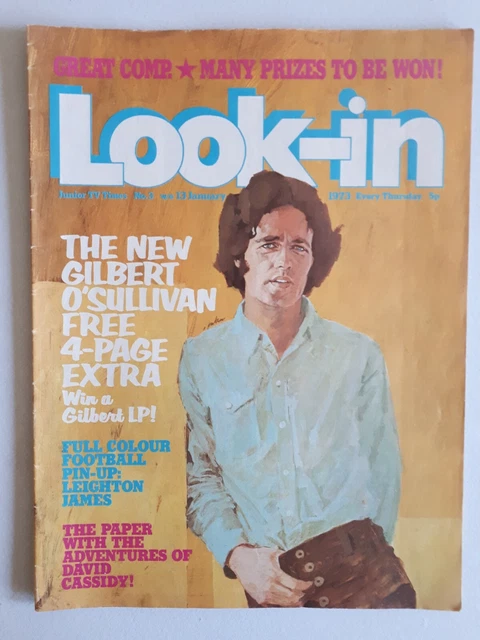 Look-In Magazine 1973 No.3 - GILBERT O'SULLIVAN - LEIGHTON JAMES