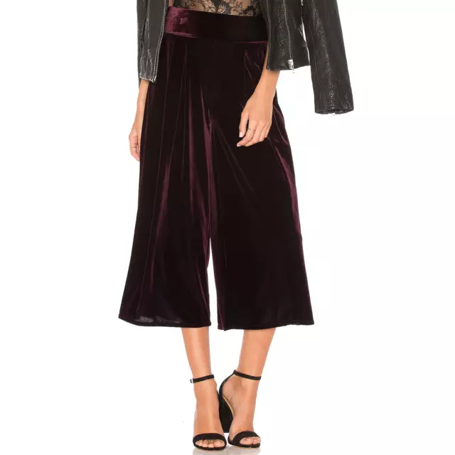 Misa Los Angeles Ilian Pant In Plum Velvet