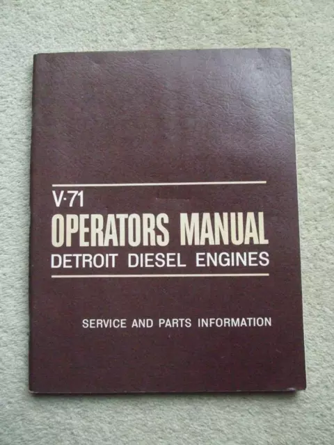 V-71 Operators Manual -Detroit Diesel Engines