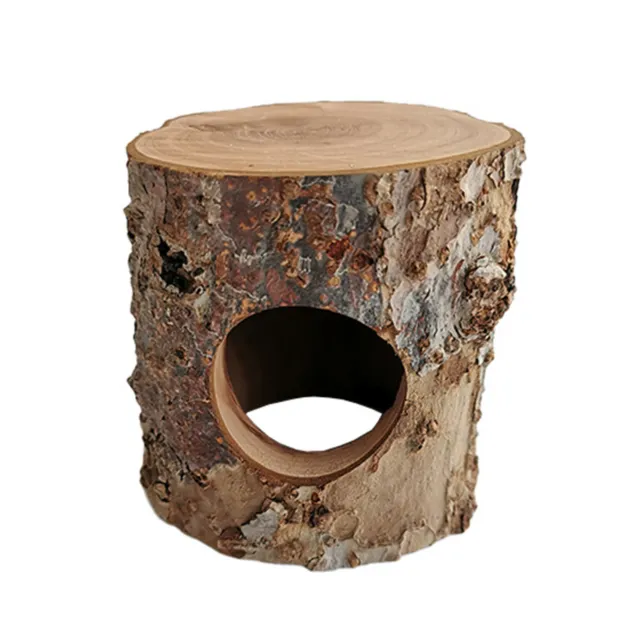 Tree Trunk Toy Strong Load-bearing No Odor Natural Wooden Hamster Mouse Tunnel