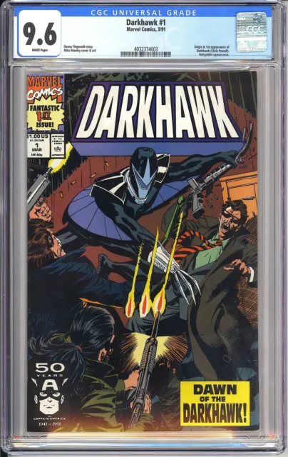 Darkhawk #1 CGC 9.6 1991 4032374003 Origin & 1st App Darkhawk Chris Powell! KEY!