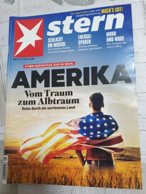 STERN Magazin Nr.45 2016 - Amerika US Wahl | Mossul Schlacht | Energie sparen |