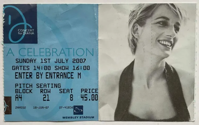 Elton John Duran Duran Original Used Concert Ticket Wembley Stadium London 1st J