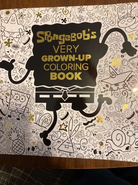 SPONGEBOBS VERY GROWN-UP Adult Coloring Book VG Perfect Pages / mild ...