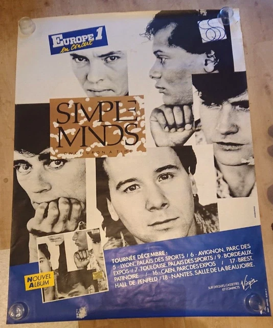Simple Minds AFFICHE POSTER SIMPLE Minds Tour 1985 EUR 55,00 - PicClick FR