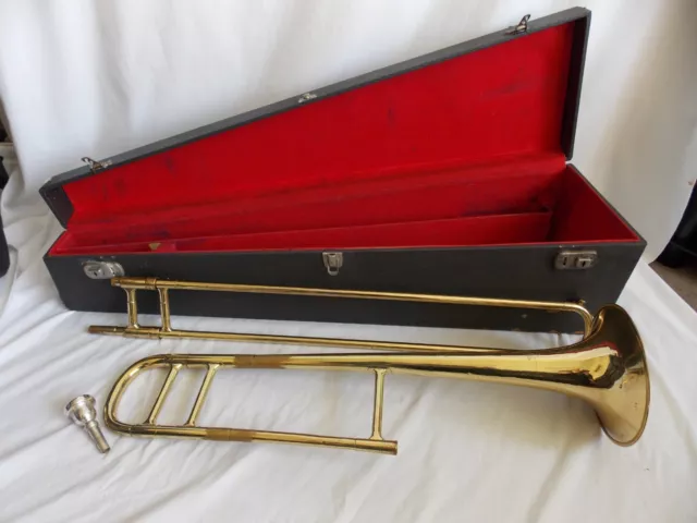 Vintage Rudy Muck Dallas trombone + Mouthpiece + Travel Case For Refurbishment