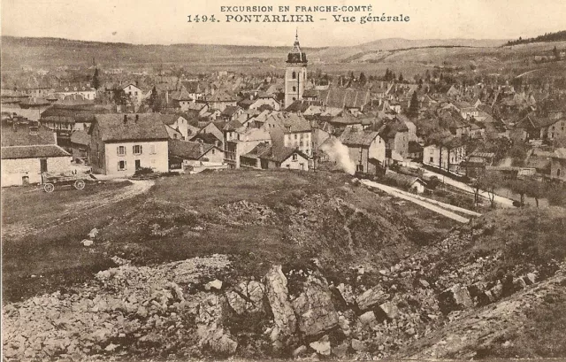 Carte Postale Pontarlier Doubs Vue Generale