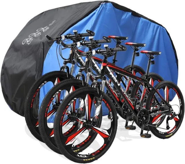 Bike Cover for 2 or 3 Bikes Outdoor Waterproof Bicycle Storage with Lock Hole fo