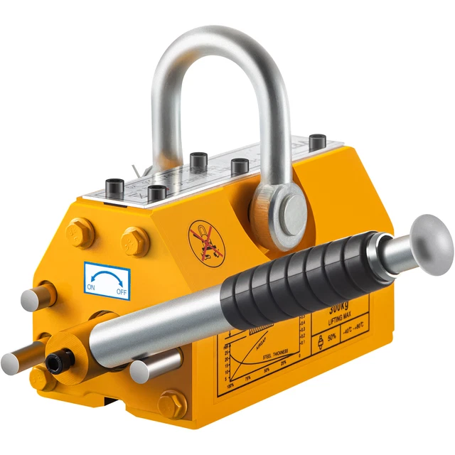 300KG Steel Magnet Magnetic Lifter Neodymium W/ U-Handle Shackle TERRIFIC VALUE