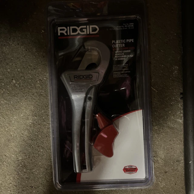 NEW RIDGID 23493 PVC Plastic Pipe & Tubing Cutter, Steel Blade 1 1/8” 1 3/8” OD 47.48