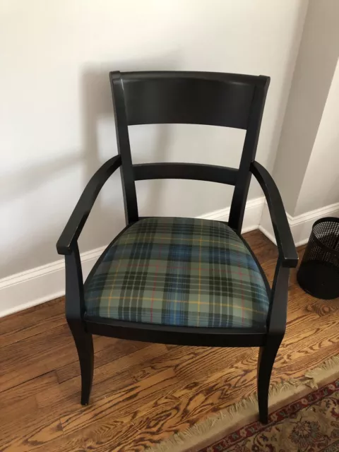 Pottery Barn Black Dining Chair In Holland And Sherry Fabric