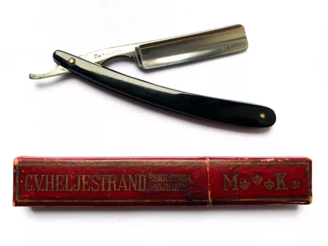 Antique Straight Razor C.V. Heljestrand MK31 with original box - CV HELJESTRAND