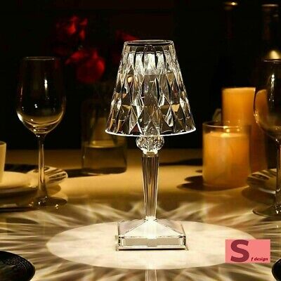 lampada da tavolo led ricaricabile touch per ristoranti bar hotel pub luce calda