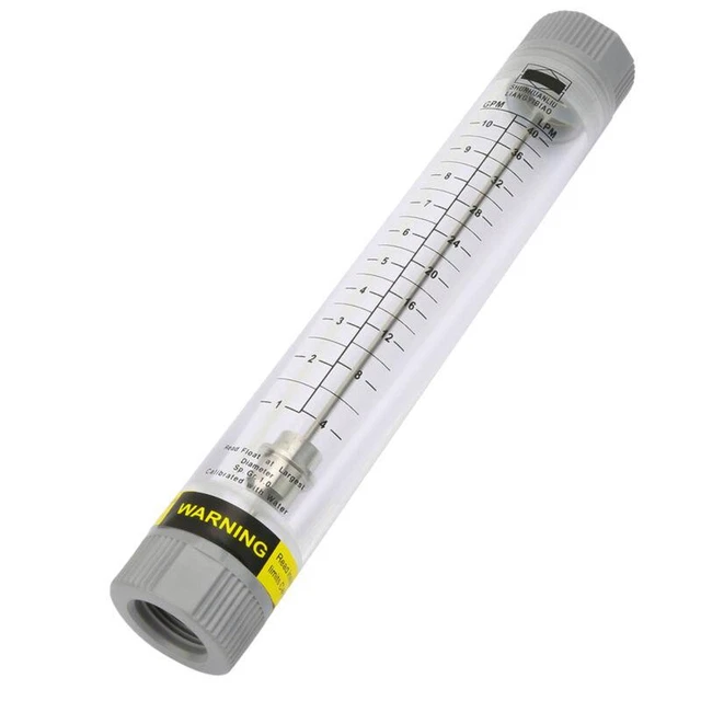 10GPM Acrylic Tube Flowmeter for Liquid - For Female G3/4 - Fast  Accurate