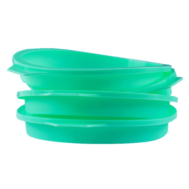 4 PIEZAS 8 pulgadas Pastel Arco Iris Molde para hornear Silicona Horneado Resistente al calor