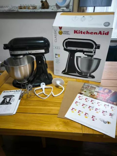 KitchenAid 5K45SSBOB 4.3l Classic Stand Mixer - Onyx Black Brand New