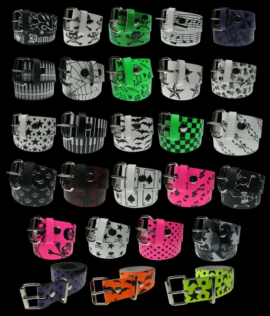 Gros Lot Revendeur Ceintures De Cuir Punk Emo Gothique Accessoires Mixte