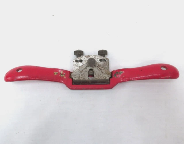 Vintage record no a151 red flat spokeshave woodworking carpentry tool