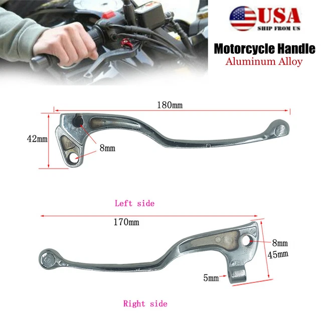 US 8MM Motorcycle Handle Front Brake Lever with Clutch Aluminum Alloy for Bike