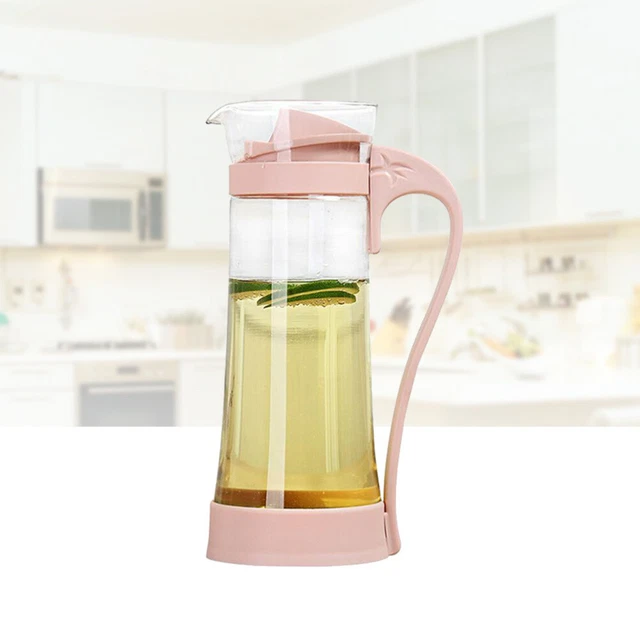 1200 Cool Water Kettle Pitcher Glass Measuring Cups Set Pitcher Lid Household