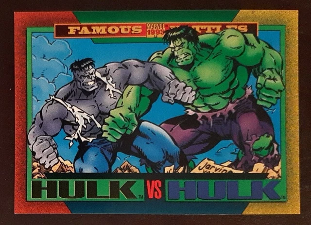 Hulk vs Hulk 1993 Marvel Skybox Famous Battles #173 Comic Card
