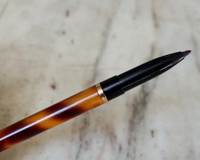 Stylo Roller Waterman Man 200 Résine Bleue Marbrée & Plume Or 18 Carats - Occasion De Collection