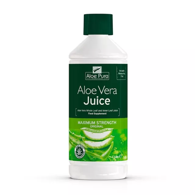 Aloe Pura Aloe Vera Juice Maximum Max Strength Balanced Formulation 1 Litre X 3