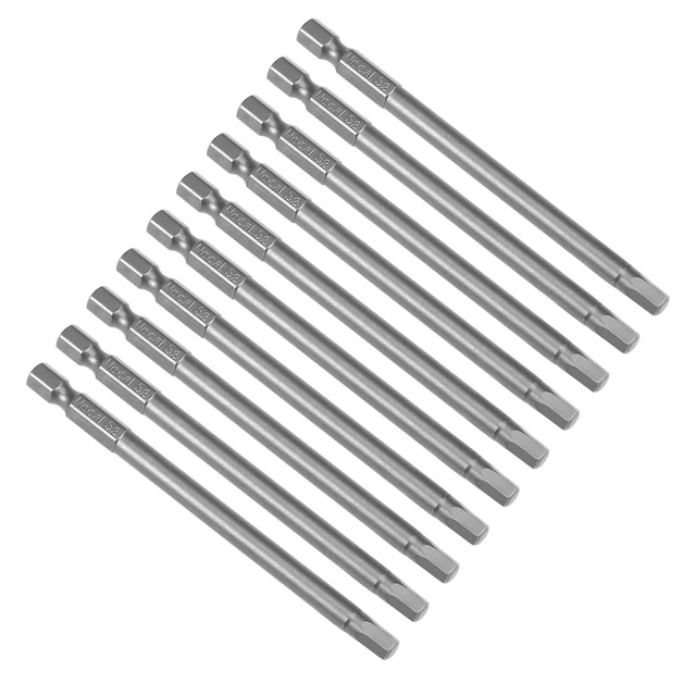 Lot De 5 Embouts Tournevis Hexagonaux – 100 Mm, Taille H8, 1/4'' – Acier S2 – Uxcell