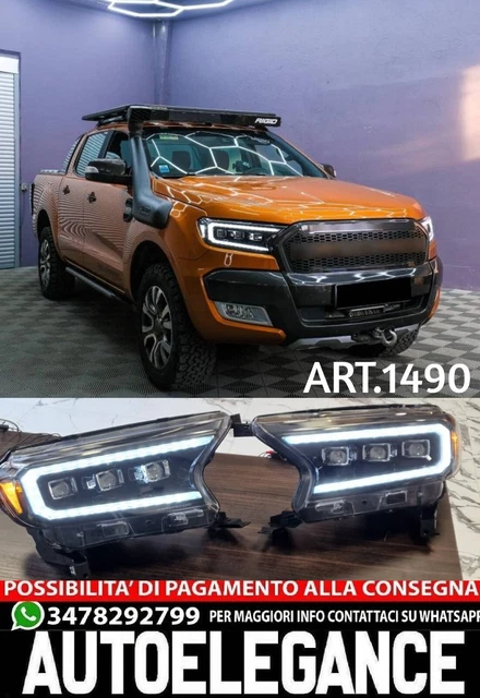 TEXER Tappetini Auto In Tessuto Per Ford Ranger II (2007-2011), Set Da 4, Colore Nero, Su Misura Con Fissaggio Originale - 6