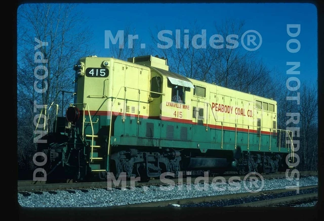 Original Slide Peabody Coal Co. Lynnville Mine GP7 415 In 1986 At Lynnville IN