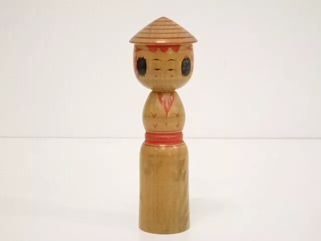 5804449: JAPANESE FOLK CRAFT / WOODEN KOKESHI DOLL / 18.6cm / SIGNED ARTISAN WOR