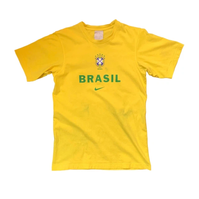 Vintage Y2K Nike x CBF Brazil Roberto Carlos T-Shirt Size S