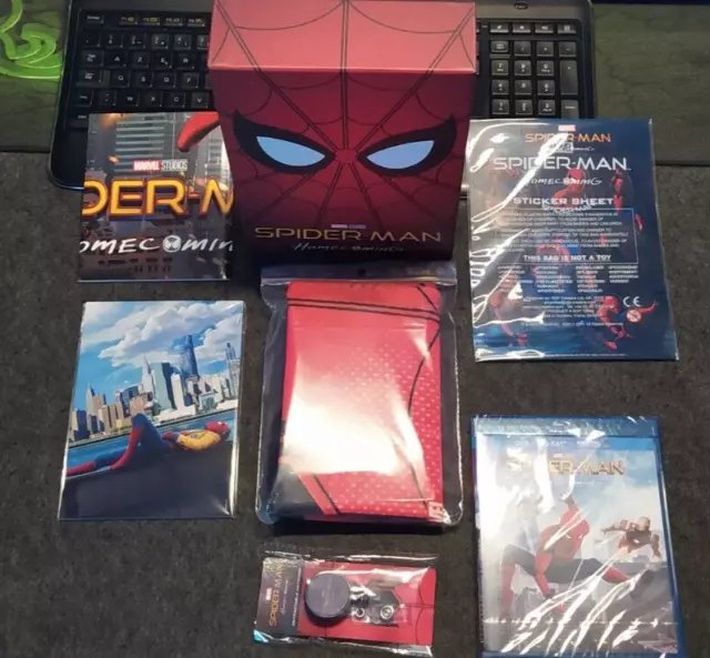 Spiderman Homecoming Coffret Exclusive Bluray + Dvd + Goodies + Box