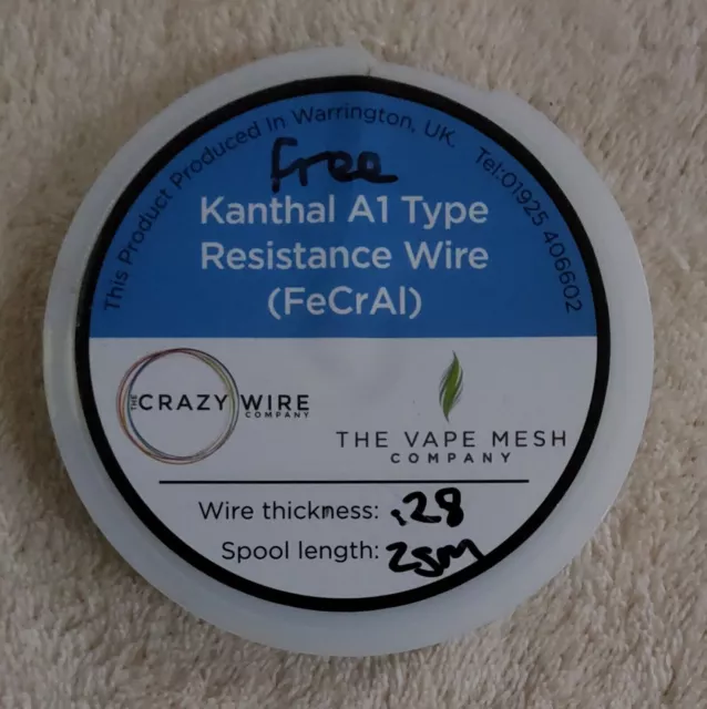 The Crazy Wire Company Kanthal A1 (FeCrAl) 25m. MC126