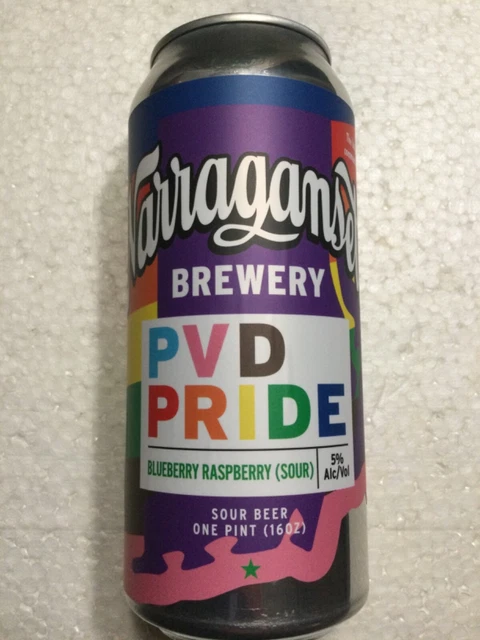 Narragansett Brewery 23 PVD PRIDE Blueberry Raspberry Sour Beer Can Rhode Island