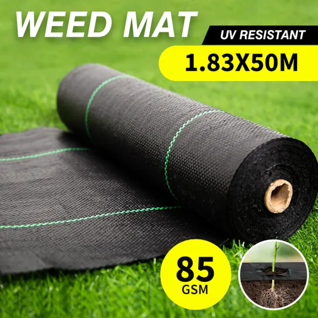 Weed Mat 85 GSM Weedmat Garden Cover Matting Control Black 1.83X50M Heavy Duty