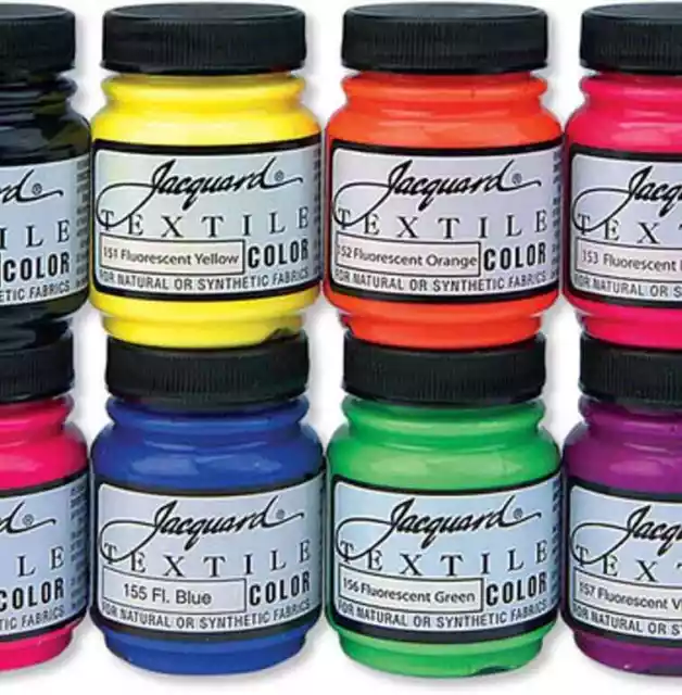 Jacquard Professional Textile Paints - Natural or Synthetic Fabrics - 40 Colors