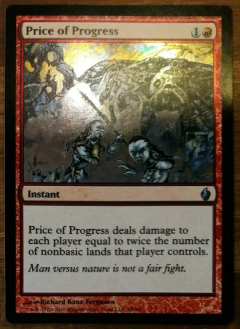 mtg magic price of progress FOIL ENGLISH prix du progres fire lightning 3 availa