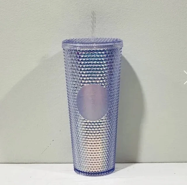 STARBUCKS SUMMER 2023 Unicorn Silver Studded bling Tumbler Venti 24oz